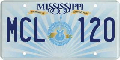 MS license plate MCL120