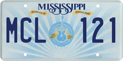 MS license plate MCL121