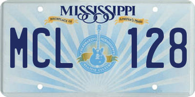 MS license plate MCL128