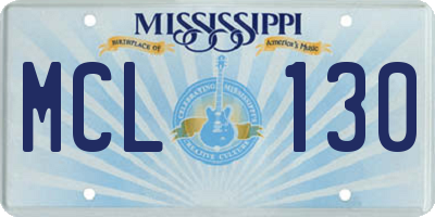 MS license plate MCL130