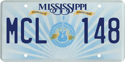 MS license plate MCL148