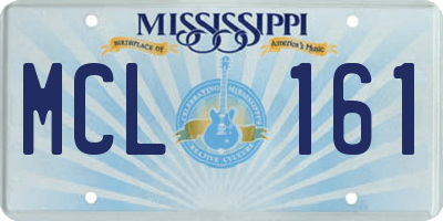 MS license plate MCL161