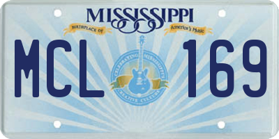 MS license plate MCL169