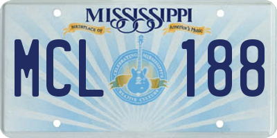 MS license plate MCL188