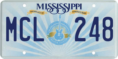 MS license plate MCL248