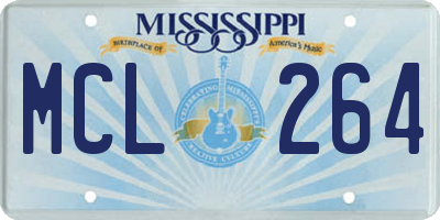 MS license plate MCL264