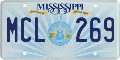 MS license plate MCL269