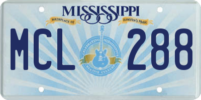 MS license plate MCL288