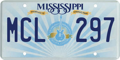 MS license plate MCL297
