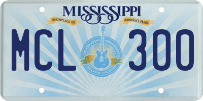 MS license plate MCL300