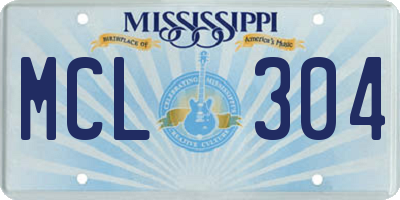 MS license plate MCL304