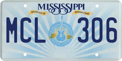 MS license plate MCL306