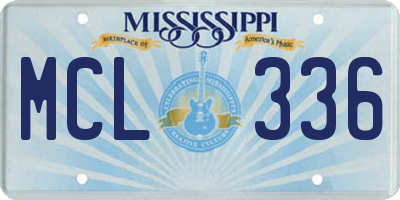 MS license plate MCL336