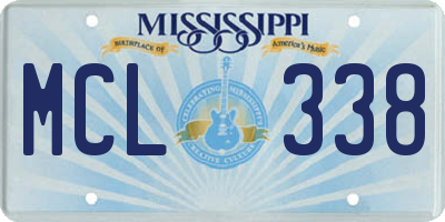 MS license plate MCL338