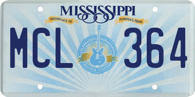 MS license plate MCL364