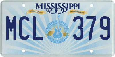 MS license plate MCL379