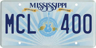 MS license plate MCL400