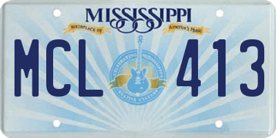 MS license plate MCL413