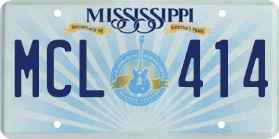 MS license plate MCL414