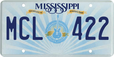 MS license plate MCL422