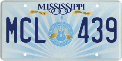 MS license plate MCL439