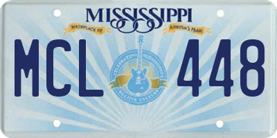 MS license plate MCL448