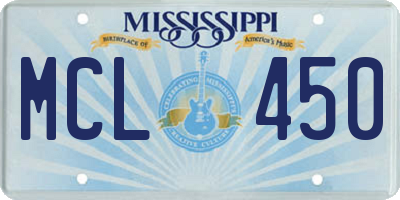 MS license plate MCL450