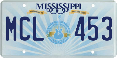MS license plate MCL453