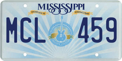 MS license plate MCL459