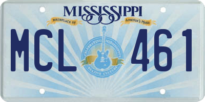 MS license plate MCL461