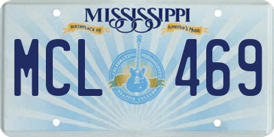 MS license plate MCL469