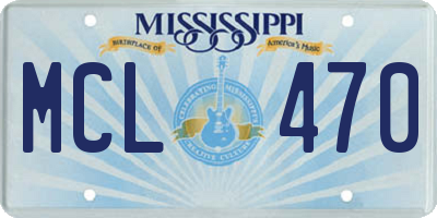 MS license plate MCL470