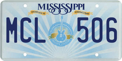 MS license plate MCL506