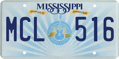 MS license plate MCL516