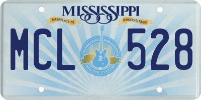 MS license plate MCL528