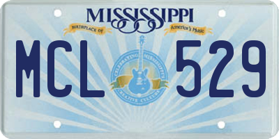 MS license plate MCL529