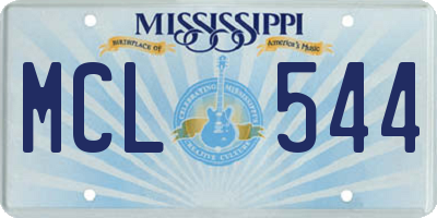 MS license plate MCL544