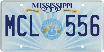 MS license plate MCL556