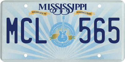 MS license plate MCL565