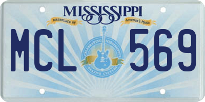 MS license plate MCL569