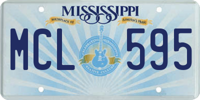 MS license plate MCL595