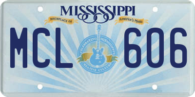 MS license plate MCL606