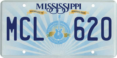 MS license plate MCL620