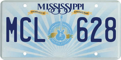 MS license plate MCL628