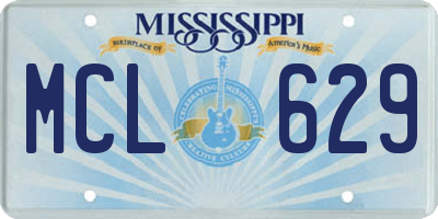 MS license plate MCL629