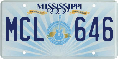 MS license plate MCL646