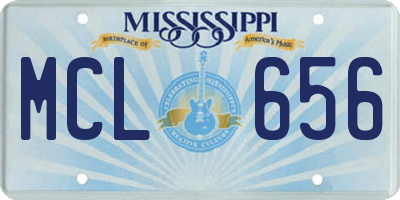 MS license plate MCL656