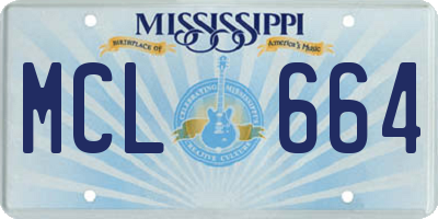 MS license plate MCL664