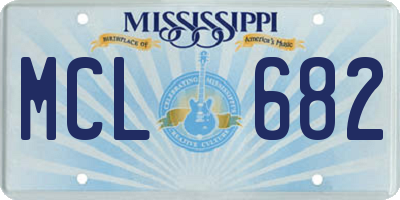 MS license plate MCL682