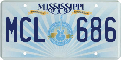 MS license plate MCL686